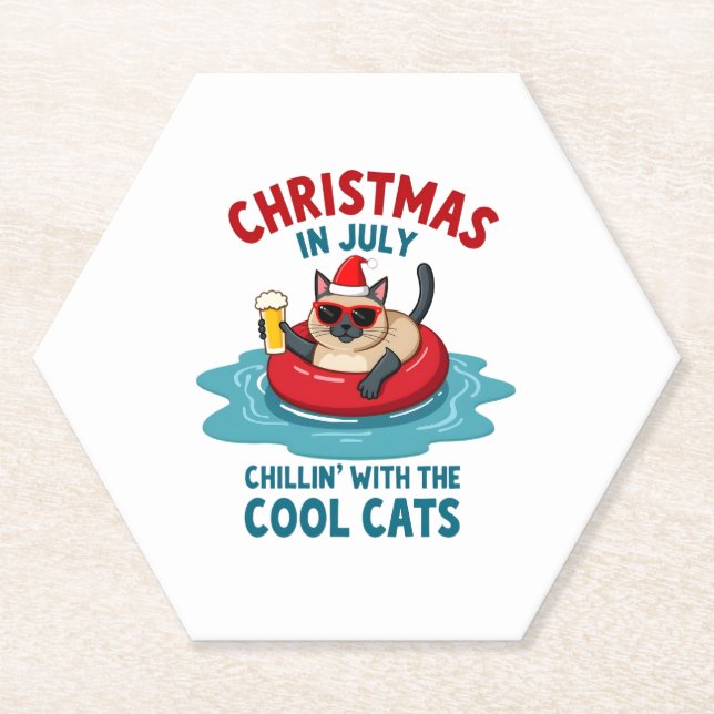 Christmas In July Daddy Mommy Chillin With The Sia Untersetzer (Vorderseite)