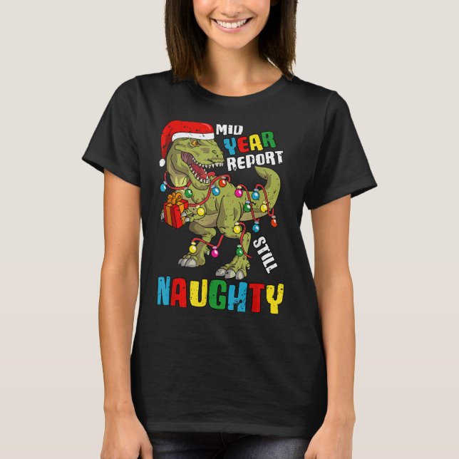 Christmas In July Dinosaur T Rex Summer Kids Boys  T-Shirt (Vorderseite)