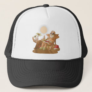 Christmas in july santa claus hawaiian x-mas tropi truckerkappe