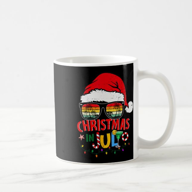 Christmas In July Shirts Men Women Kids Santa Hat  Kaffeetasse (Rechts)