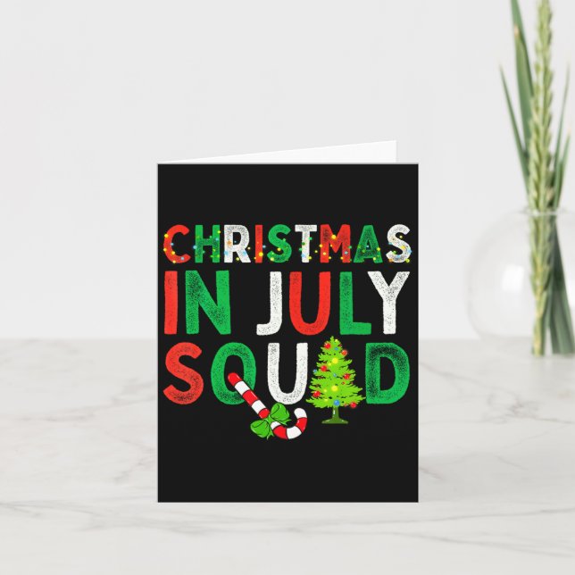 Christmas In July Squad Funny Xmas Men Women Kids  Karte (Vorderseite)