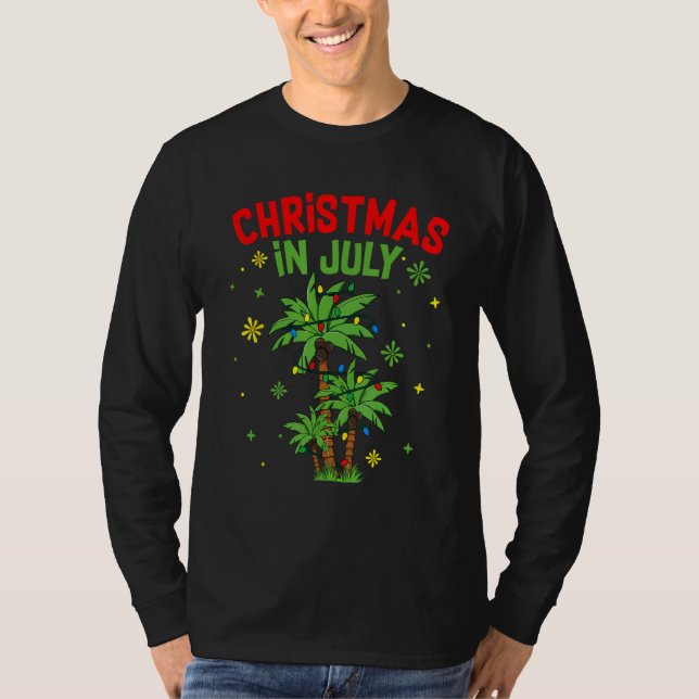 Christmas in July  Summer Beach Vacation Xmas T-Shirt (Vorderseite)