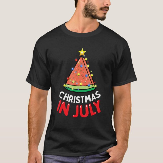 Christmas in July Watermelon Xmas Tree Men Women K T-Shirt (Vorderseite)