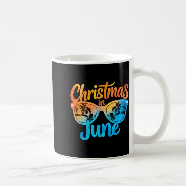Christmas In June Sungles Funny Summer Vacation  Kaffeetasse (Rechts)