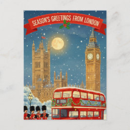 Christmas in London Greeting Card Postkarte