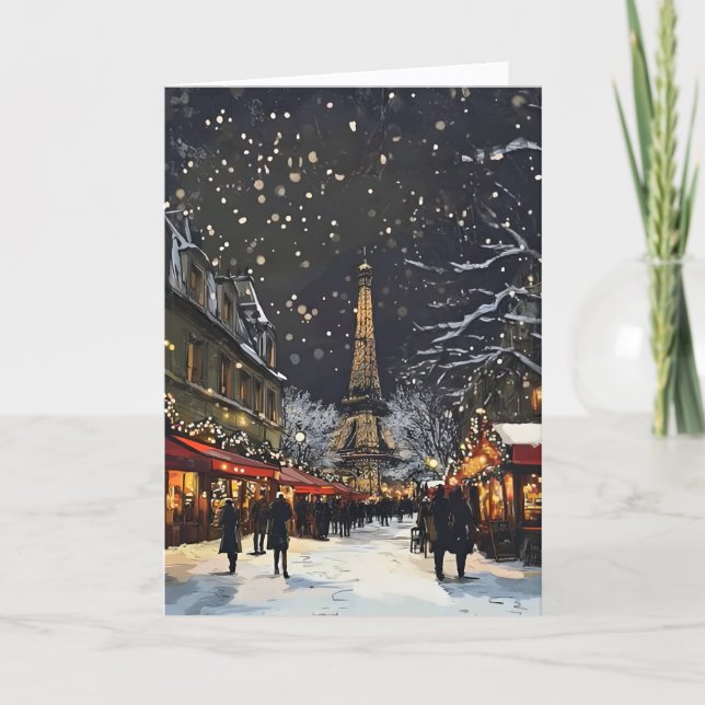 Christmas In Paris Card Karte (Vorderseite)