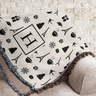 Christmas in Paris   Monogrammed Decke
