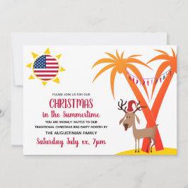 CHRISTMAS IN SUMMERTIME USA PARTY EINLADUNG