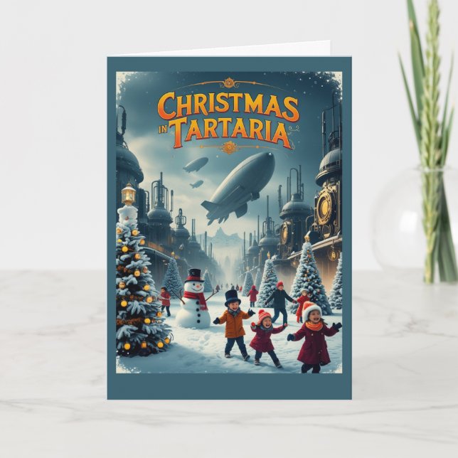 Christmas in Tartaria Card Vintage Conspiracy  Karte (Vorderseite)