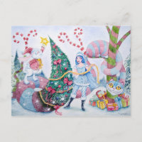 „Christmas in Wonderland“ Postcard