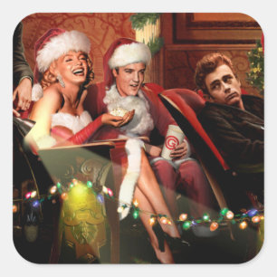 Christmas Interlude Quadratischer Aufkleber