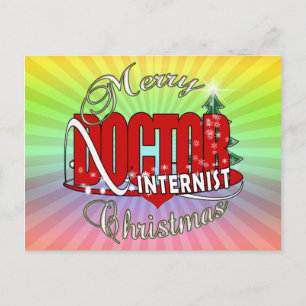 CHRISTMAS INTERNIST FEIERTAGSPOSTKARTE