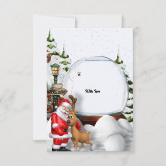 Christmas Invitation – Santa & Reindeer Winter Einladung