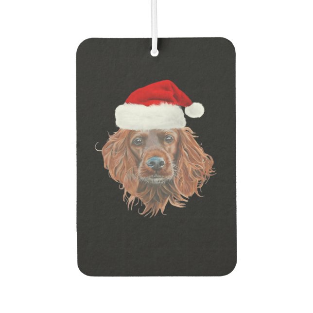 Christmas Irish Setter Classic T-Shirt Autolufterfrischer (Vorderseite)