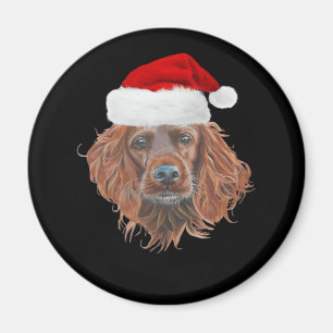 Christmas Irish Setter Classic T - Shirt Magnet
