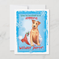 Christmas Irish Terrier Einladung