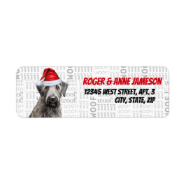 Christmas Irish Wolfhound Dog Holiday Address