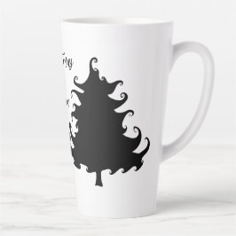 Christmas is Love Black Tree Saying Milchtasse