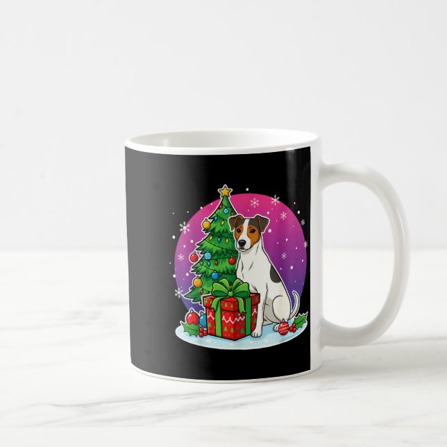 Christmas Jack Russell Santa Hat Xmas Jack Russell Kaffeetasse (Rechts)