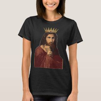 Christmas Jesus Christ Crowned King Portrait Women T-Shirt