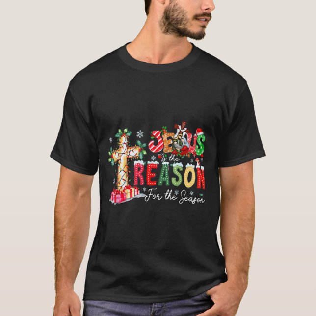Christmas Jesus Reason Season Xmas Christian Men W T-Shirt (Vorderseite)