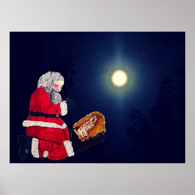CHRISTMAS JESUS UND SANTA POSTER (Vorne)