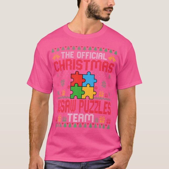 Christmas Jigsaw Puzzles Team - Jigsaw Puzzles Lov T-Shirt (Vorderseite)