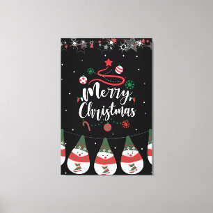Christmas Jingle Bells Joyful Greetings Collection Leinwanddruck