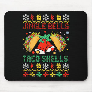 Christmas Jingle Bells Taco Muscheln Funny Family Mousepad