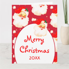 Christmas Jolly Santa Claus Foto Merry Gruß Karte