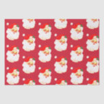 Christmas Jolly Santa Merry Fun Seidenpapier<br><div class="desc">Ein fröhliches Santa-Gesicht auf einem roten Weihnachtsgebirge. Spaß und Fröhlichkeit,  die Weihnachtszeit zu würdigen.</div>