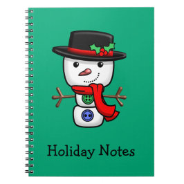 Christmas Jolly Snowman Notebook Notizblock