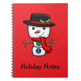 Christmas Jolly Snowman Notebook Notizblock