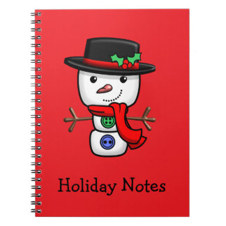 Christmas Jolly Snowman Notebook Notizblock