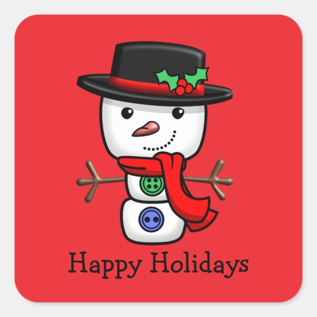 Christmas Jolly Snowman Stickers (Vorderseite)