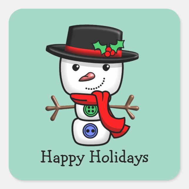 Christmas Jolly Snowman Stickers (Vorderseite)