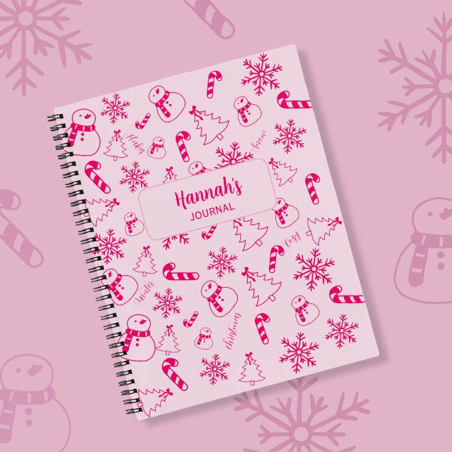 Christmas Journal – Pink Winter Holiday Notebook Notizbuch (Von Creator hochgeladen)