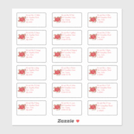 Christmas Joy Bauble Individuelle Name & Adresse Aufkleber