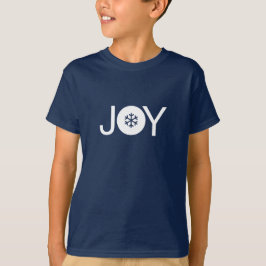 Christmas Joy Blue and White Kids T - Shirt