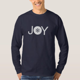 Christmas Joy Blue und White Long Sleeve T - Shirt
