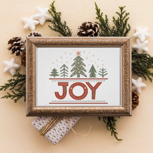 Christmas Joy Boho Holiday Poster (Von Creator hochgeladen)