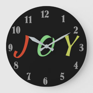 Christmas Joy Clock Große Wanduhr