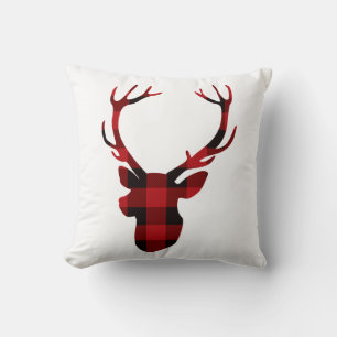Christmas Joy Deer Head Throw Kissen