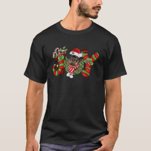Christmas Joy Dwarf Strumpf Rottweiler T-Shirt