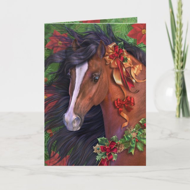 "Christmas Joy" Grußkarte (mit Innendesign) Feiertagskarte (Vorderseite)