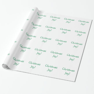 Christmas Joy Holiday Green Schriftart Geschenkpapier