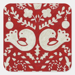 Christmas Joy II Quadratischer Aufkleber