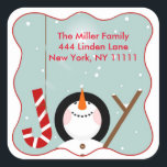 Christmas Joy Snowman Address Labels Stickers<br><div class="desc">Christmas Joy Snowman Address Labels Stickers</div>