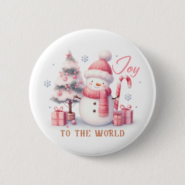 Christmas Joy to the World Button (Vorderseite)