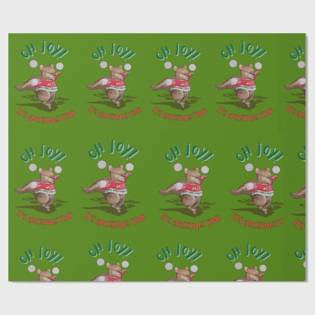 Christmas Joy Wrapping Paper Geschenkpapier (Flach)